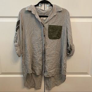 Vintage Havana Stripe Button Down Shirt